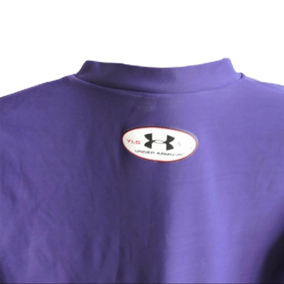 Under Armour Purple Athletic Shirt YLG - Picture 3 of 3
